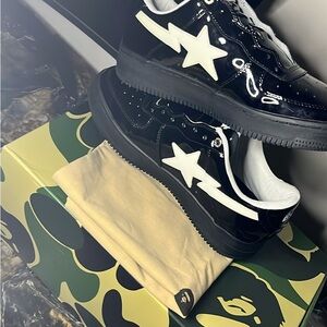 Black and White Star Sneakers